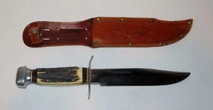 Vintage Original Bowie Knife Sabre Solingen # 171 Bowie Knife w/ Sheath - NICE - Picture 1 of 16
