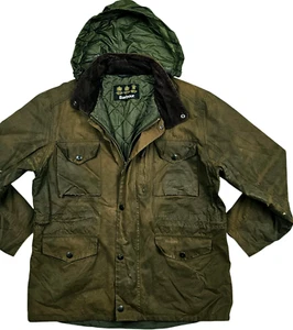 HEISS Herren BARBOUR @ SAPPER UTILITY PARKA KAPUZE GEFÜTTERT GEWACHST OLIV BRAUN Jacke L - Bild 1 von 20