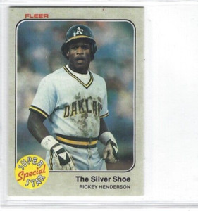 1983 Fleer #639 Rickey Henderson (The Silver Shoe)
