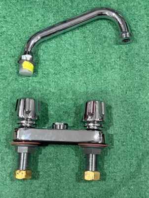 VTG American Standard 6 in. Spread Cadet 2 Handle Kitchen Faucet Chrome Hose End - Image 1 of 4