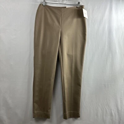 Ellen Tracy брюки женщин стороны молнии брюки современный тонкий брюки желтовато-коричневый хаки размер 6 - Изображение 1 из 4