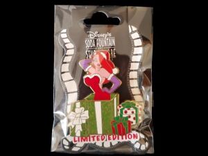 Disney Pin #93088 DSF - Holiday Christmas Gift Box - Jessica Rabbit Santa LE 300