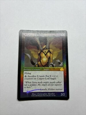 MTG Copper- Leaf Angel- Prophecy- Rare- MP- FOIL - Image 1 of 4
