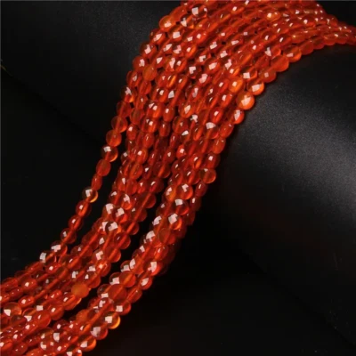 Cuentas de piedra facetada natural de 40 colores - cuentas de monedas redondas y planas de 4/6 mm cuentas sueltas Foto 1 de 4