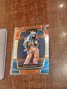2022 WWE Select Red and Blue #86 Sasha Banks Sleeved & Top Loaded Mint  - Picture 1 of 3
