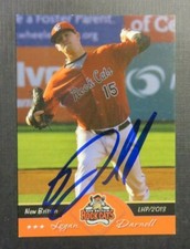 2013 Grandstand, New Britain Rock Cats - LOGAN DARNELL - autographed