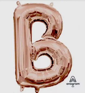 Anagram 86cm Rose Gold Letter B Foil Balloon Rose Gold Helium SuperShape Size - Picture 1 of 1
