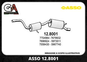 Marmitta Silenziatore posteriore FIAT UNO 60 1.1 1982> ASSO 128001 - Foto 1 di 3