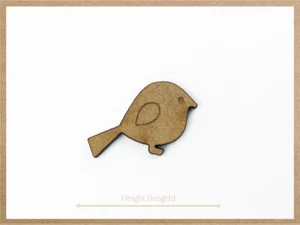 WOODEN MDF SHAPE BIRD SPARROW ANIMAL ORNAMENT LASER CUT EMBELLISHMENT - Picture 1 of 1