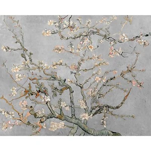 Van Gogh, Almond Blossoms in Gray, 1890, 100% Cotton Art Paper, 16" x 20" - Picture 1 of 10