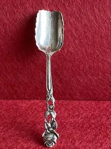 Hildesheimer Rose Zuckerlöffel gezackter Rand 800 Silber Krone Halbmond - Bild 1 von 5