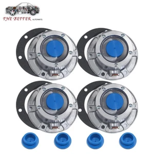 4PCS Aluminum Hub Cap for Trailer Axle w/ Side Pipe Plugs Gaskets for 343-4024 - Picture 1 of 8