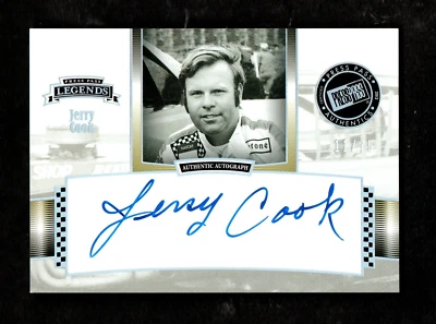 2012 Press Pass Legends JERRY COOK Autograph NASCAR Champion 11/75 HOF - Image 1 of 2