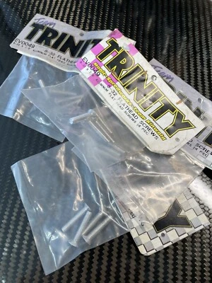 Vintage RC Trinity 8-32 FH Screws Aluminum Silver (4) EV 0049 1 Pack Per Order🔥 - Image 1 of 3