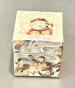 Vintage Unused Bob’s Boxes Christmas Decorative Presentation Square Box 3 1/4” - Picture 1 of 8