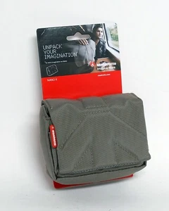 Manfrotto Nano II Camera Case 4.5" x 1.9" x 2.7" ID NEW White Grey Gray - Picture 1 of 6