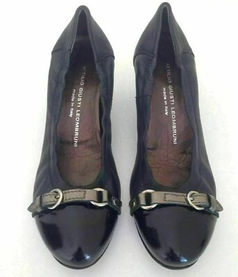 Zapatos de salón AGL puntera para mujer EE. UU. 8 UE 38,5 hebilla negra Attilio Giusti Leombruni Foto 1 de 4