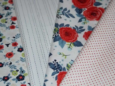 Penny Rose Stoffpaket 4 Stoffe Hedge Rose Creme Patchwork 4x30x30cm - Bild 1 von 3