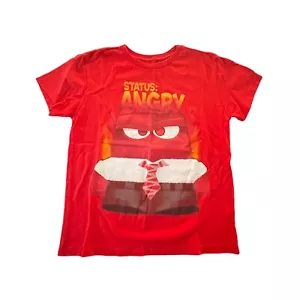 Disney Store Angry Birds Children's Kids L 10/12 T-Shirt Red Status: Angry - Picture 1 of 6