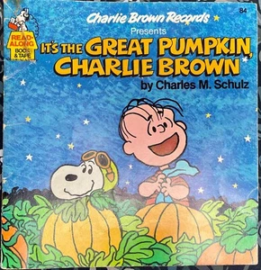 VINTAGE Snoopy Charlie Brown It's the Great Pumpkin Read Along Book NO TAPE - Picture 1 of 3