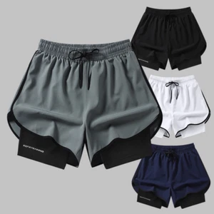 Shorts Men's Running Sports Shorts Quick Dry Summer Body Test Three-point Pants - Picture 1 of 19