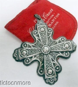 VINTAGE REED & BARTON 1972 STERLING SILVER CHRISTMAS CROSS ORNAMENT - Picture 1 of 7