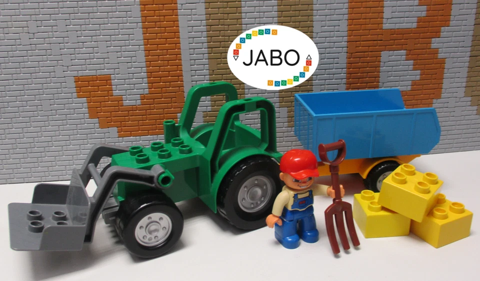 ( RB 44/1) Lego Duplo Traktor mit Frontlader und Anhänger Bauernhof - Bild 1 von 1