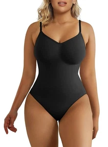 Damen Seamless Body - Bauchkontrolle Shapewear Tanga, schwarz S/M - Bild 1 von 9