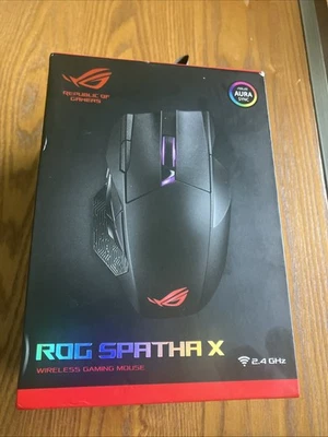 ASUS ROG Spatha X Gaming Mouse 12 Buttons 19K DPI 67Hr Dock  Test Works Perfect - Image 1 of 3