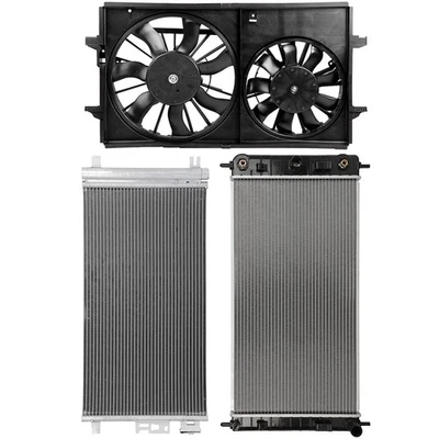 Ventilador de refrigeração condensador radiador elétrico para 2008 2009-2012 Chevrolet Malibu - Imagem 1 de 4