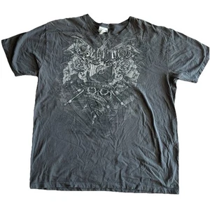 T-shirt NFL Miami Dolphins Affliction Style taglia XL Y2K biker grunge papà metallo - Foto 1 di 5