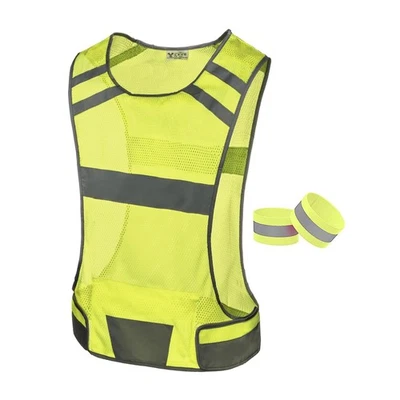 Mesh Reflective Vest with Inside Pocket - High Visibility Reflective Running ... - Image 1 of 4