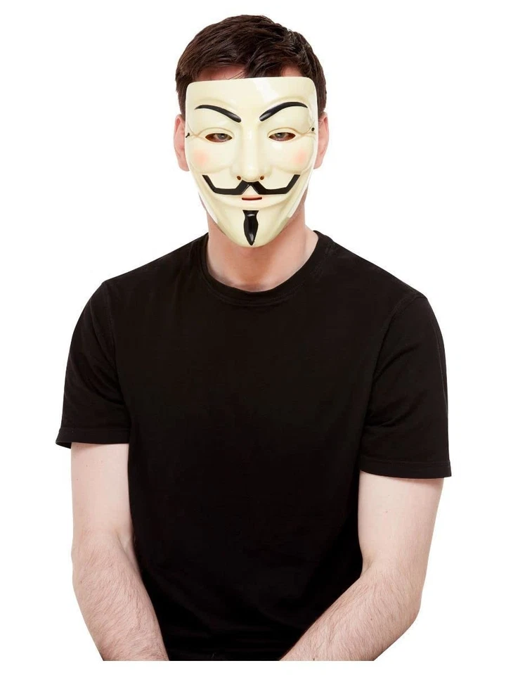 Smiffys Guy Fawkes Mask, Cream - Image 1 of 1