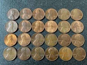 Mixed Date Lot Lincoln Memorial Cent Pre 1982 Copper Off Center Error Coins - Picture 1 of 10