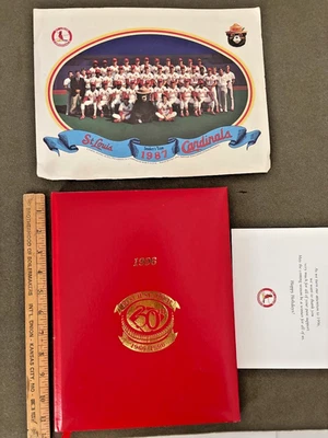 1996 SAINT LOUIS CARDINALS BUSCH STADIUM 1966-1996 DESK TOP PLANNER & TEAM PHOT0 - Image 1 of 4