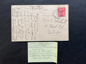 GB 1920 WALSGRAVE ON SOWE SINGLE RING PMK ON MACHRIHANISH RAILWAY PC TO UXBRIDGE - Bild 1 von 2