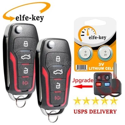 2 Llavero remoto 4B + convertidor de chip 4D63 para Ford Expedition Focus Taurus Hundred Foto 1 de 4
