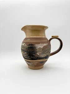 Vintage Boscastle Studio Pottery Hand Painted Jug Decorative Pitcher Country - Picture 1 of 12