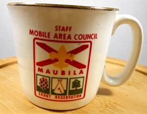 BSA Pfadfinder Stab Mobile Area Council Maubila Camp Alabama Keramik Kaffeebecher - Bild 1 von 8