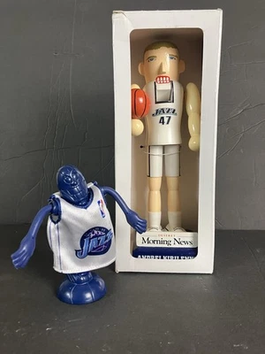 Vintage Wooden Andrei Kirilenko Nutcracker Figurine NBA Utah Jazz #47 NIB + TOY - Image 1 of 4