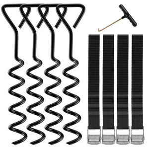 Heavy Duty Trampoline Stakes Anchors High Wind,Galvanized Steel Trampoline An... - Picture 1 of 6