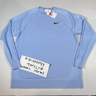 $130 Mens Size L Nike Tour Lightweight Crewneck Golf Sweater FQ8832-422 Blue - Image 1 of 4