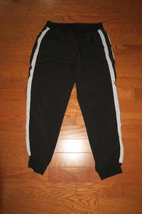LADIES L 30" ❤️ SPORTS NFL ❤️ BLACK WALK PANTS ❤️ REFLECTORS RAIN WIND RESISTANT - Picture 1 of 7