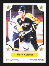 1991 7th Inning Sketch WHL #212 Mark Kolesar    Brandon Wheat Kings