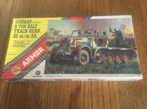 AHM VINTAGE German 8 Ton Half Track Quad. 20 M/m AA Armor Model Kit #552 NEW! - Picture 1 of 5