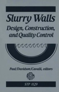 Slurry Walls: Design, Construction, and Quality Control [Astm Special Technical  - Bild 1 von 7