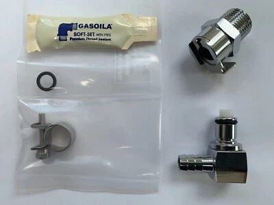 QR-04 BMW R1200GSW & S1000R, RR, XR: Schnellspanner Metall Kraftstoffanschluss Set (UK) - Bild 1 von 2