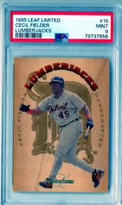 CECIL FIELDER POP 8 1995 LEAF LIMITED LUMBERJACKS #15 MINT PSA 9 - Picture 1 of 2