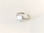 Beautiful 'D is for Diamond' Giftboxed Diamond & Silver Ring UK Size B Girls Age