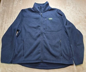 LL Bean Pullover Herren Gr. XL Blau Full Zip Mock Neck Outdoor Wandern Freizeit NEU - Bild 1 von 7